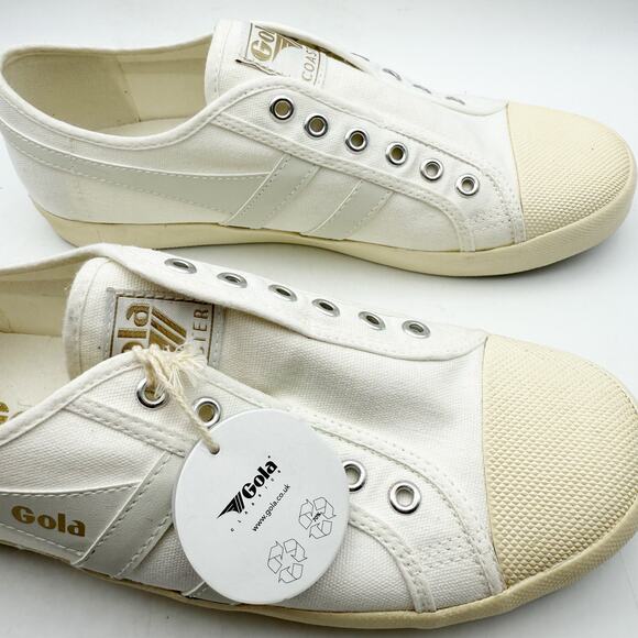 Gola Womens Coaster Low Top Sneakers US 10 EU 41 Off White Canvas EUC - Picture 13 of 14
